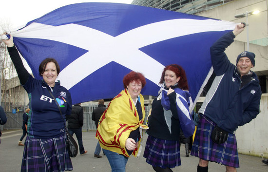 Scotland fans from Aberdeen