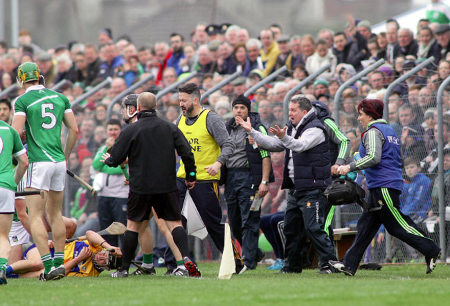 Tempers flare during the first half