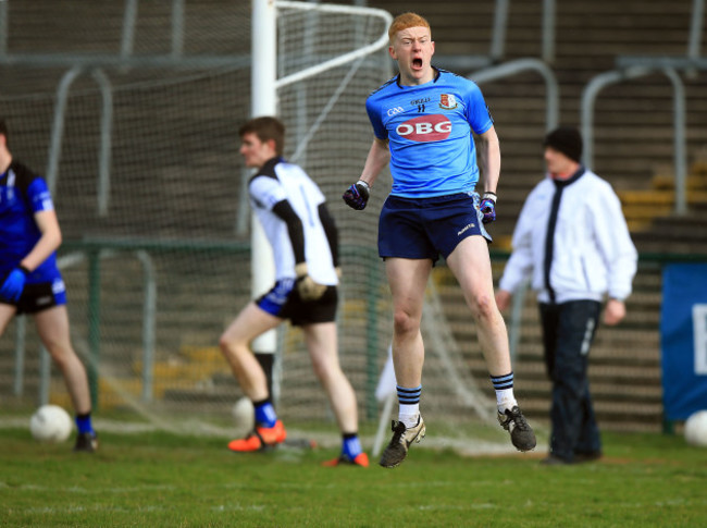 Cathal Herron celebrates scoring a goal