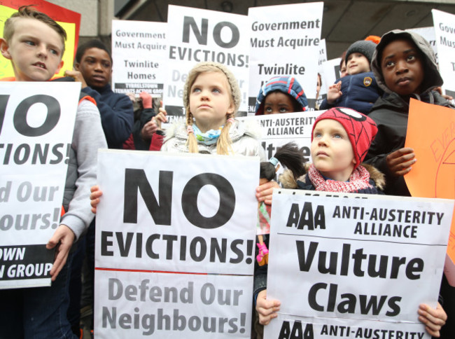 22/03/2016. Tyrellstown Protest - Davey House. Pic