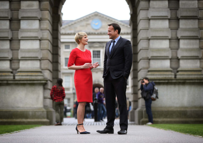 Independent Senator, Averil Power, pictured with M