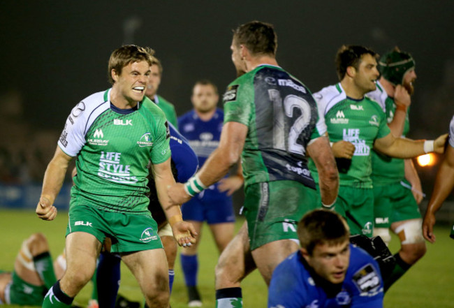 Ian Porter celebrates with Dave McSharry