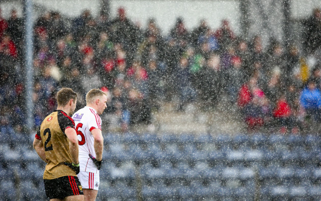 A view of conditions during the game