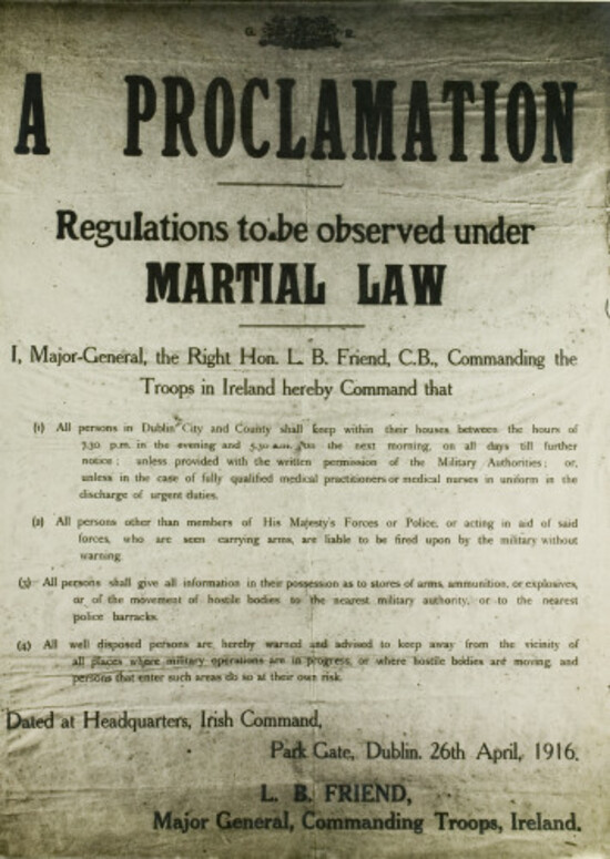 Martial law proclamation