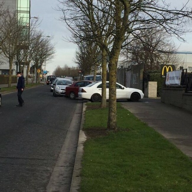 Garda directing traffic at McDonalds this morning