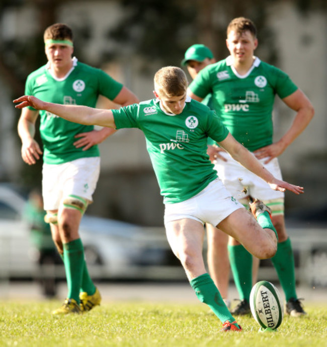 Conor Fitzgerald kicks a penalty