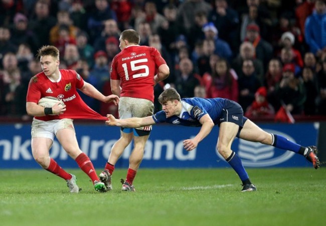 Rory Scannell with Garry Ringrose