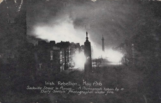 Sackville Street burning