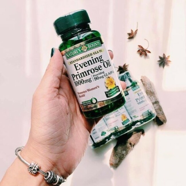 Evening Primrose Oil của hãng Nature's Bounty - Hộp 60v/ 390k Tác dụng: -Cân bằng các hormone sinh sản của phụ nữ