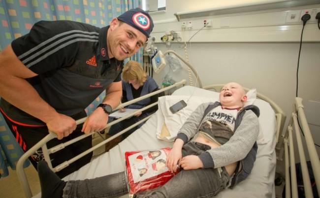 CJ Stander with 8 year old Christopher Sherriff