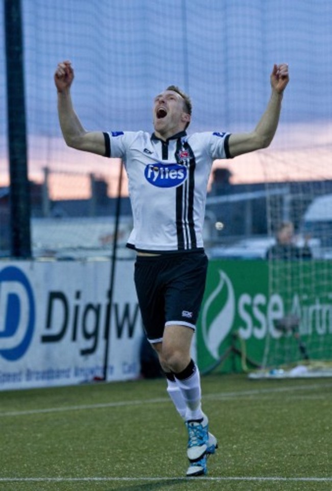 David McMillan celebrates scoring