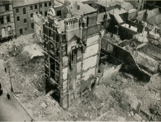 Destroyed building