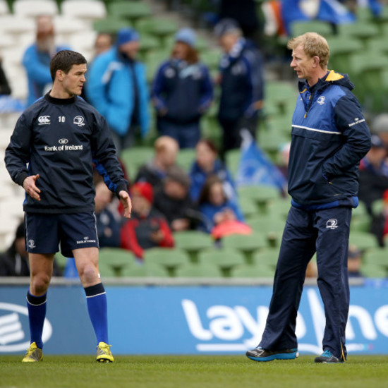 Jonathan Sexton with Leo Cullen