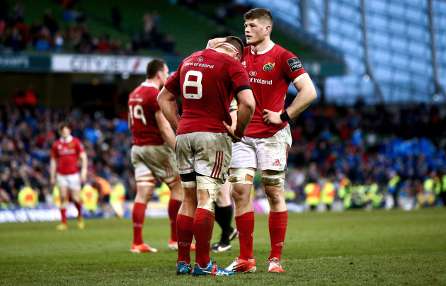 CJ Stander consoled by Jack O'Donoghue at the final whistle