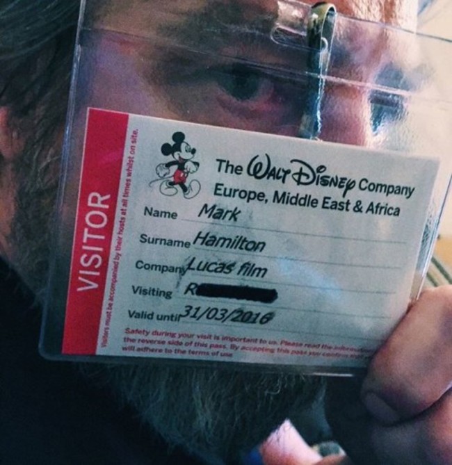 How famous am I? An actual Security Pass I got for a Disney London Office visit. That's MISTER Hamilton to you! #AndYouAre? #MarkHamilton