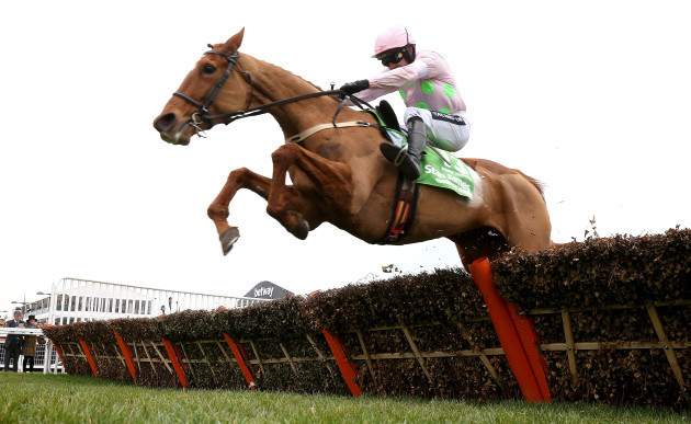 Annie Power ridden by Ruby Walsh on the way to winning the Stan James Champion Hurdle