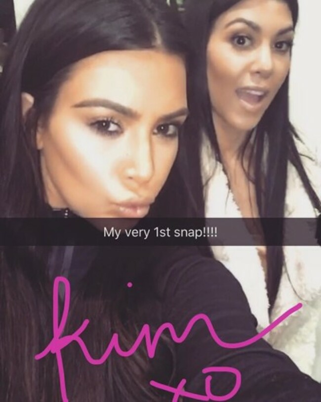 I'm on snapchat now! Add me- KimKardashian