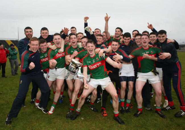 The Mayo players celebrate