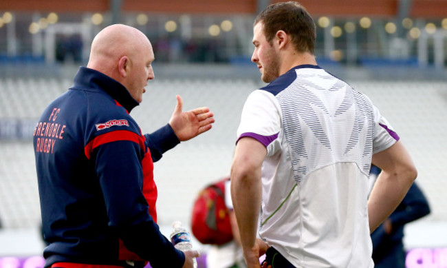 Robbie Henshaw speaks to Bernard Jackman