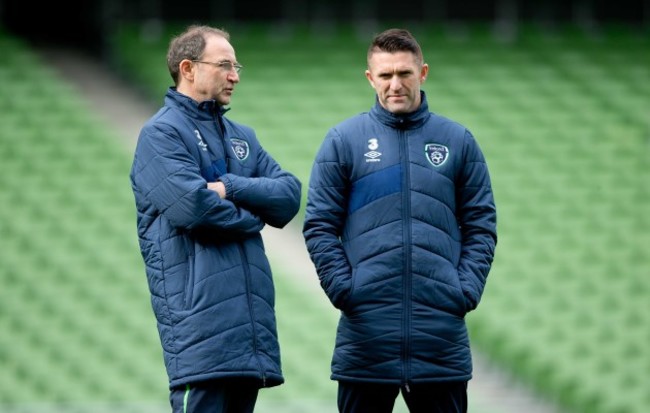 Martin O'Neill with Robbie Keane