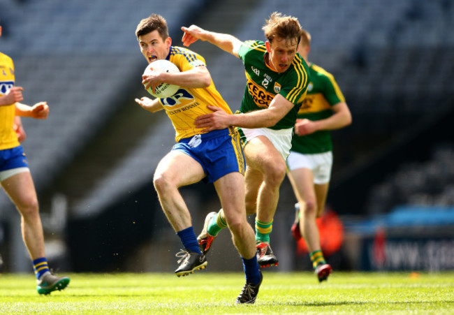 Donnchadh Walsh tackles Sean Purcell