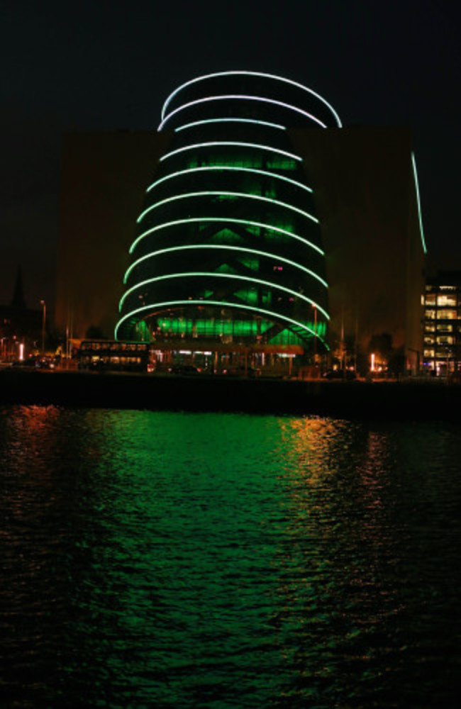 Buildings across Dublin go green for St Patrick's Day