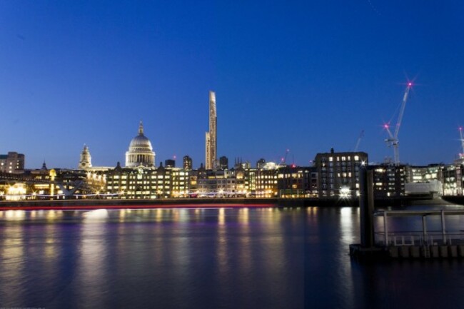 oakwood tower river at night