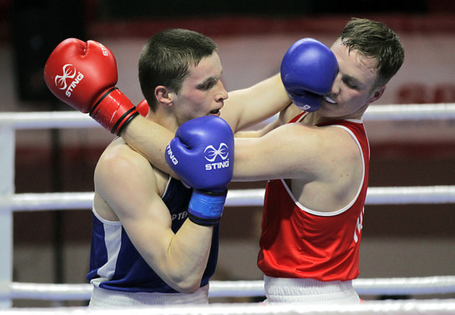 Michael O'Reilly in action against Ilari Kujala