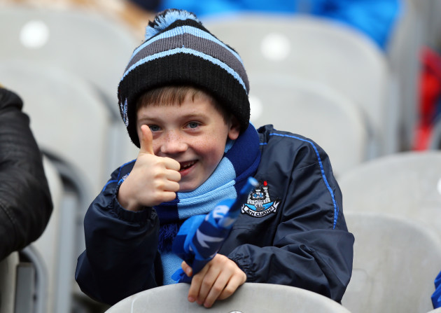 A young Dublin fan at the game
