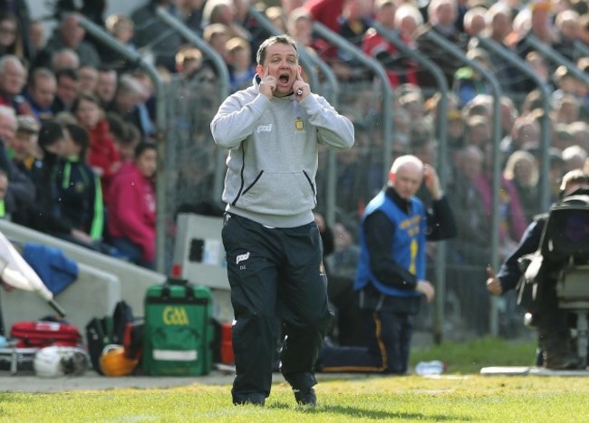 Clare's Davy Fitzgerald urges on his team