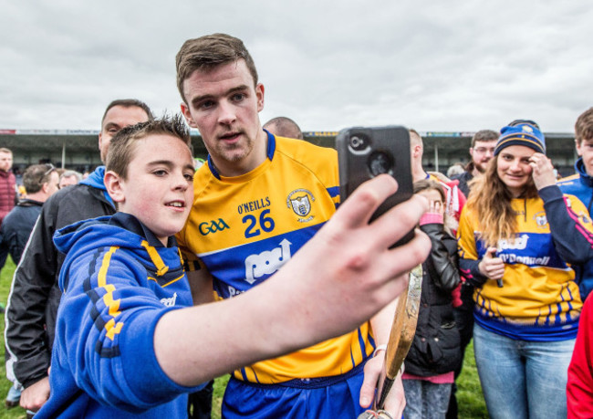 Tony Kelly meets fans after the game