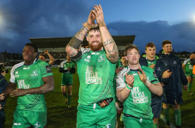Aly Muldowney and Kieran Marmion celebrate