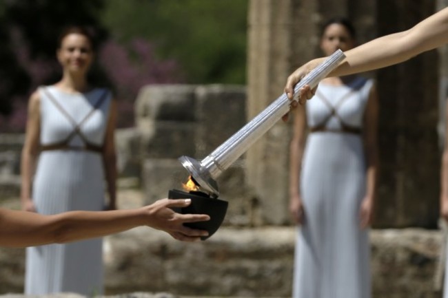 Greece Rio Olympics Flame Lighting