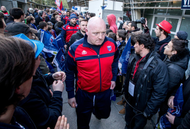 Bernard Jackman arrives fore the game