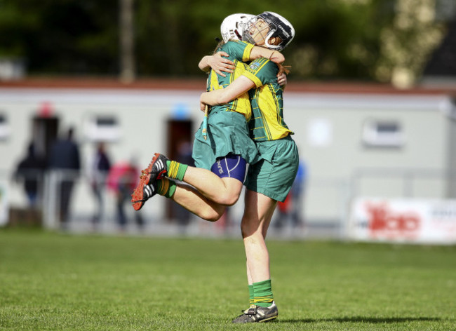 Jane Dolan celebrates with Kristina Troy