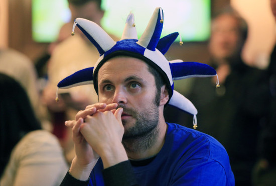 Leicester City Fans Watch Chelsea v Tottenham Hotspur