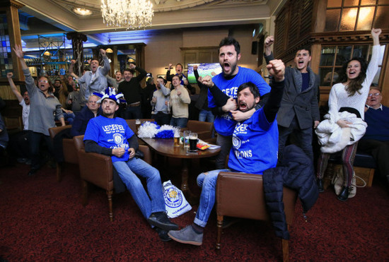 Leicester City Fans Watch Chelsea v Tottenham Hotspur