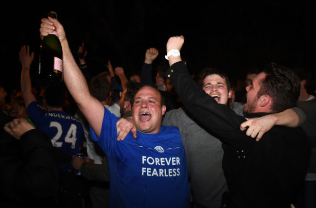 Leicester City Fans Watch Chelsea v Tottenham Hotspur