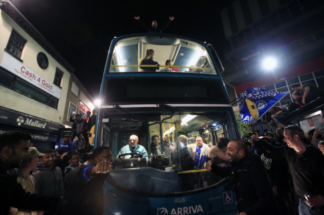 Leicester City Fans Watch Chelsea v Tottenham Hotspur