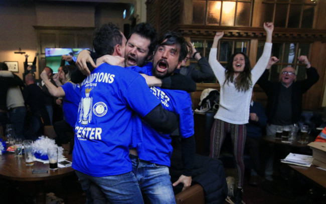 Leicester City Fans Watch Chelsea v Tottenham Hotspur