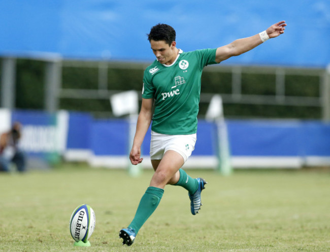 Joey Carbery takes a kick at goal