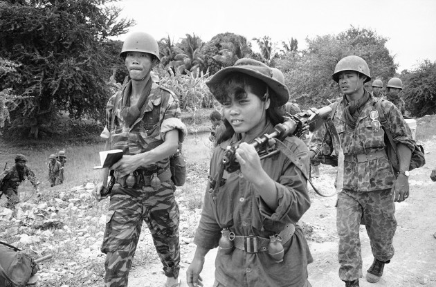 Cambodia Cambodian Troops Women Soldiers