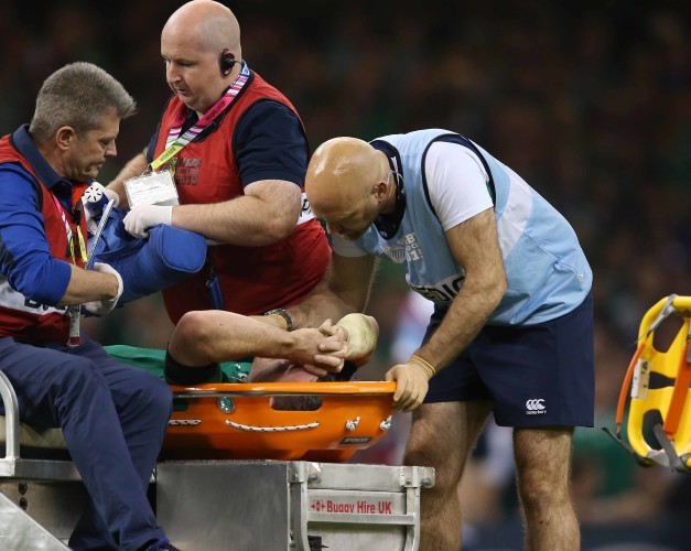 Peter O'Mahony down injured