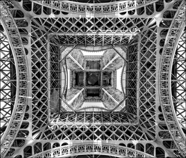 Beneath the Eiffel Tower