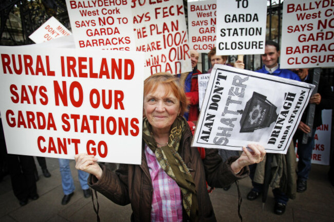 Rural Garda station protest