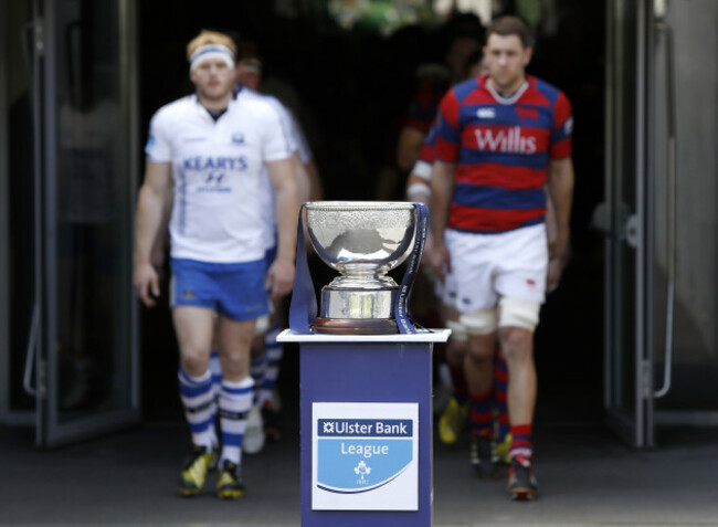 James Ryan and Ben Reilly lead their teams out past the Ulster Bank League Trophy