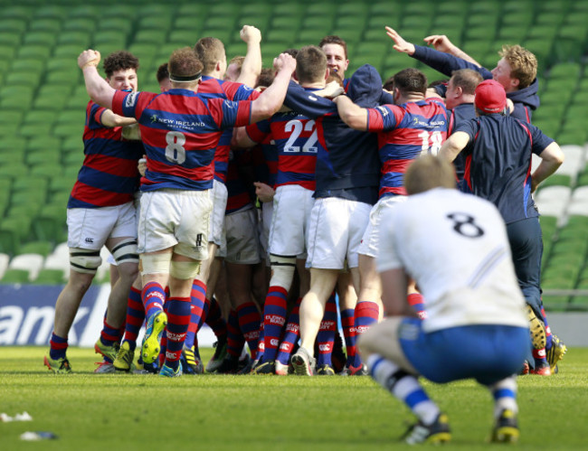 Clontarf players celebrate winning