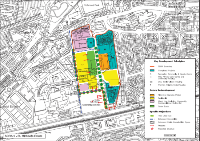 St. Michael's Estate Site from the Housing Land Initiative Feasibility Study Dec 2015/ DublinCity.ie