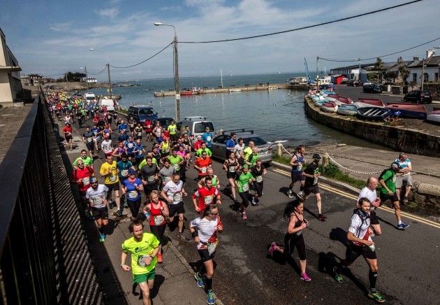 Competitors pictured today at Bullock Harbour during the Irish leg of the Wings for Life World Run