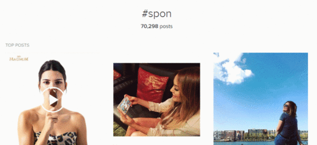 spon hashtag